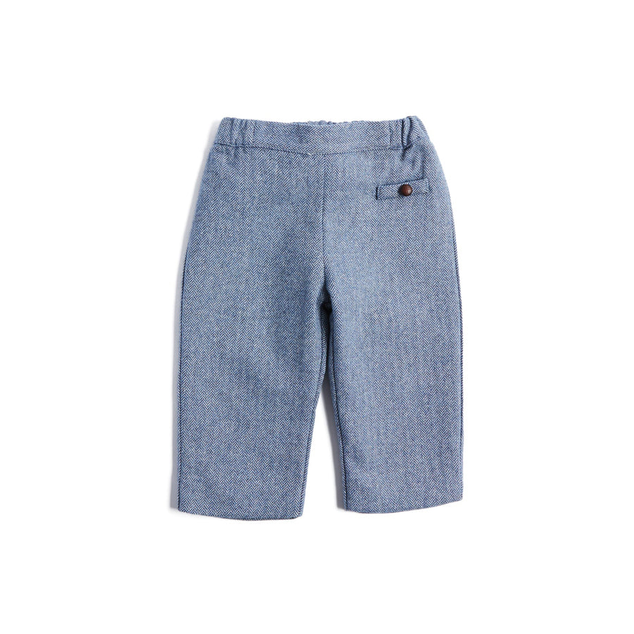 Traditional Blue Flannel Trousers