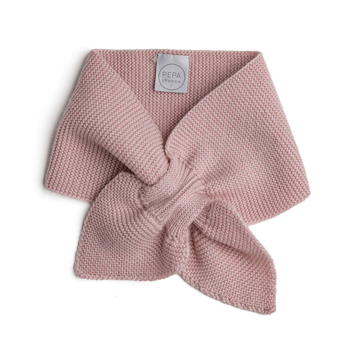 Knitted Pink Winter Scarf