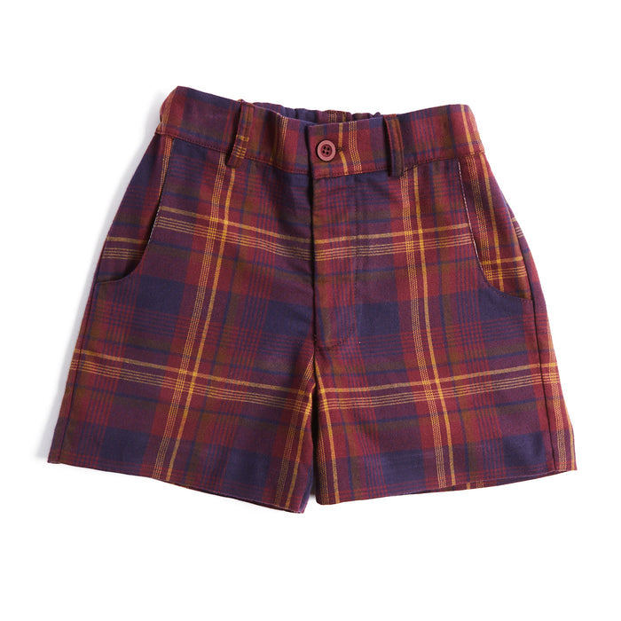 Burgundy Tartan Short